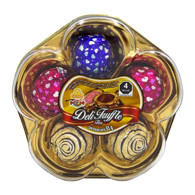 Bombom Las Delicias Com 5 Unidades Caixa Flor 55G