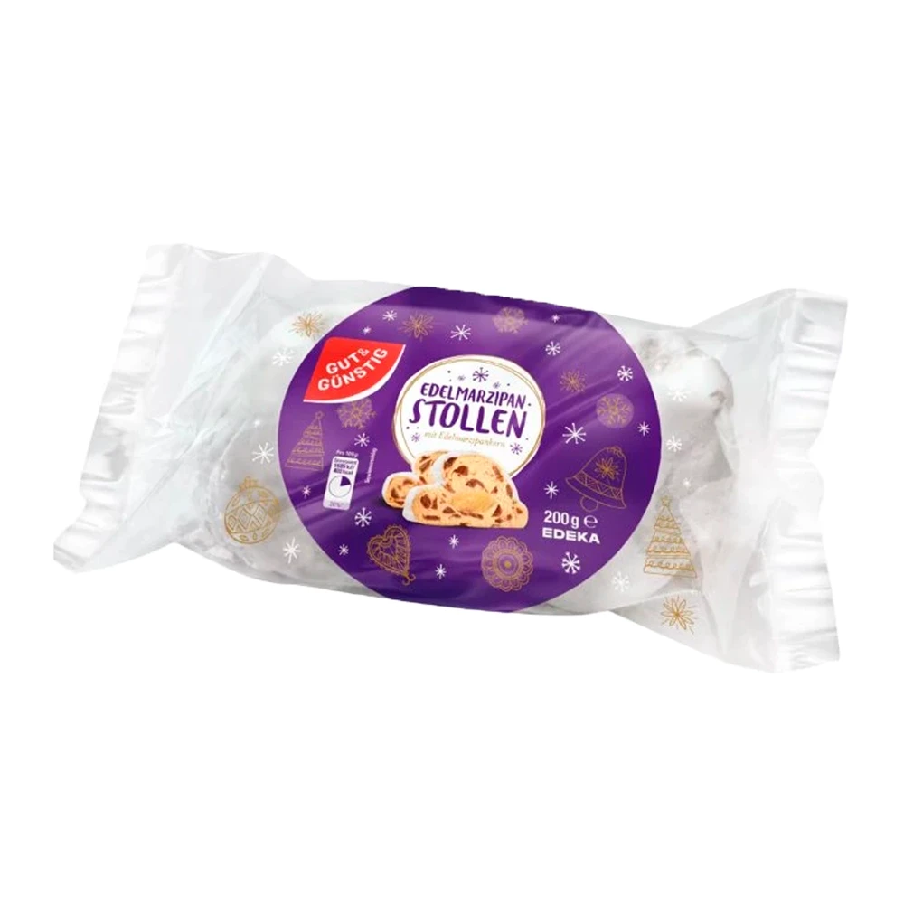 Stollen Edeka Recheado Marzipã Pacote 200G