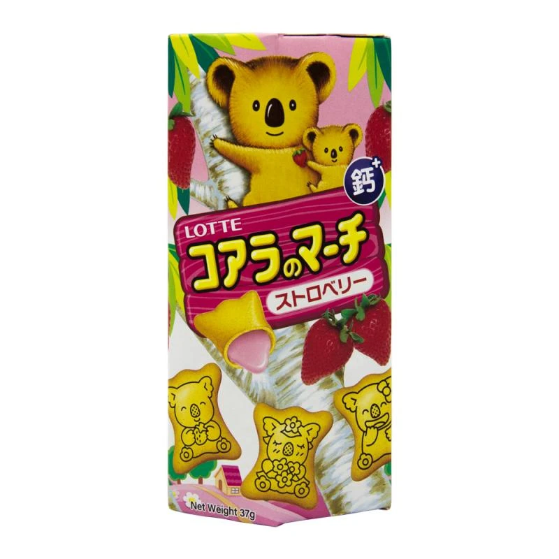 Biscoito Koala Recheado Morango Lotte 