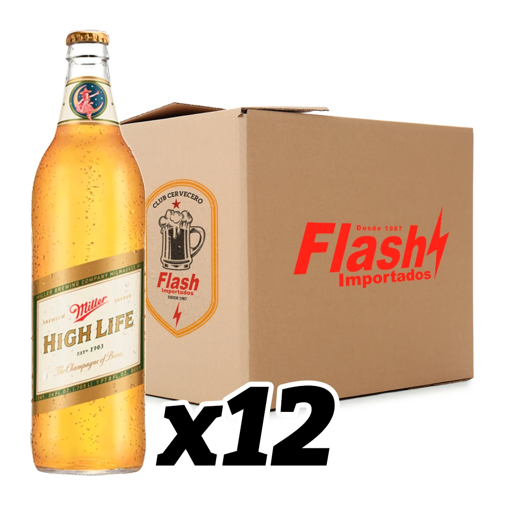 Cerveja Miller High Life Garrafa Caixa com 12x650ml
