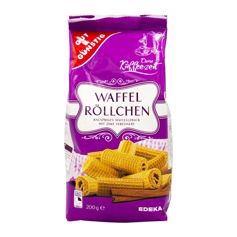 Biscoito Wafer Sabor Canela Pacote 200G Edeka 