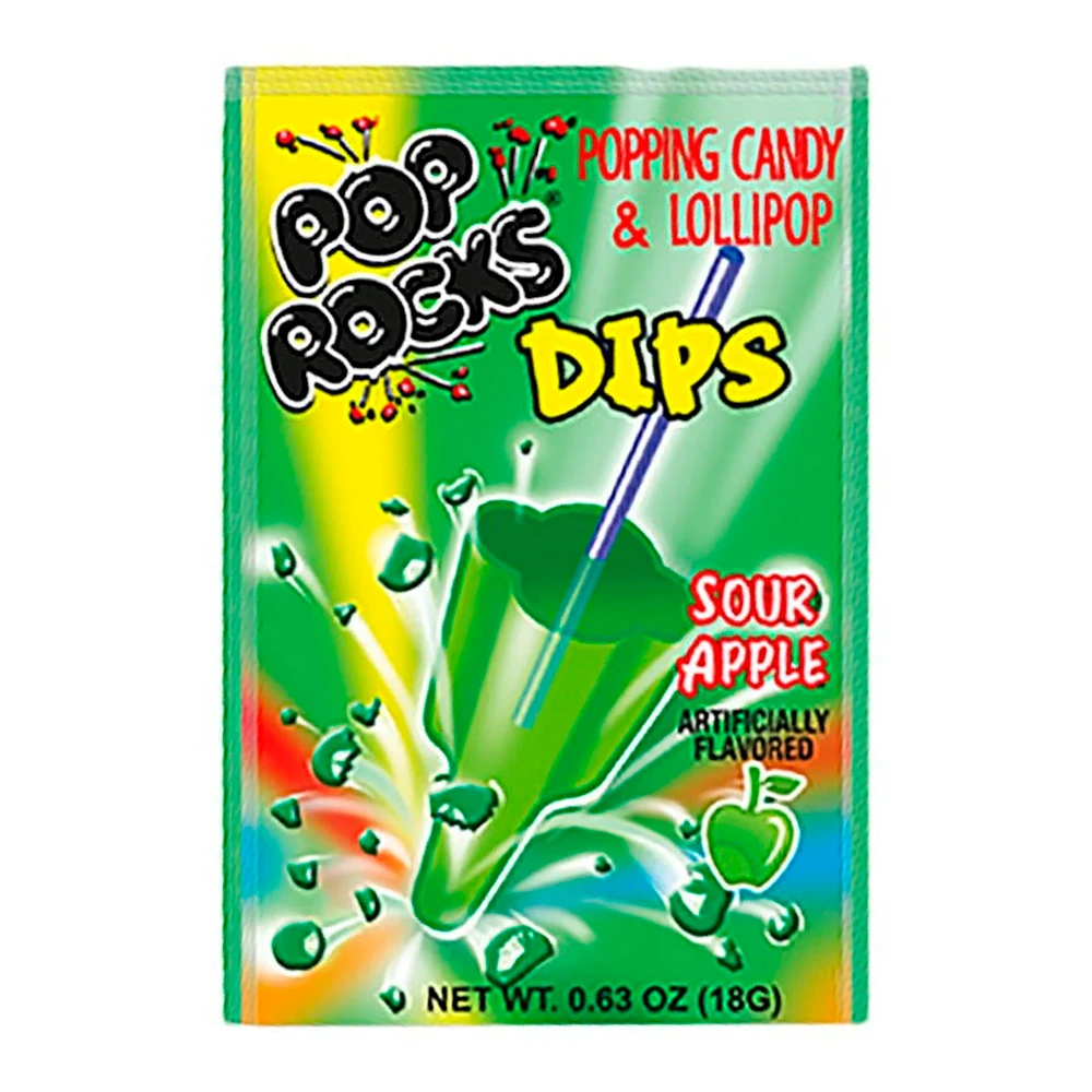 Pirulito Pop Rocks Popping Sour Apple 18G