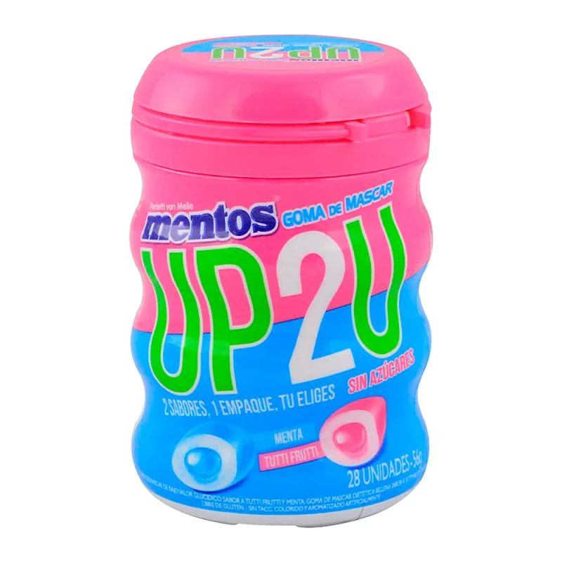 Chicletes Sem Açucar Mentos Menta/Tutti Pote 56G