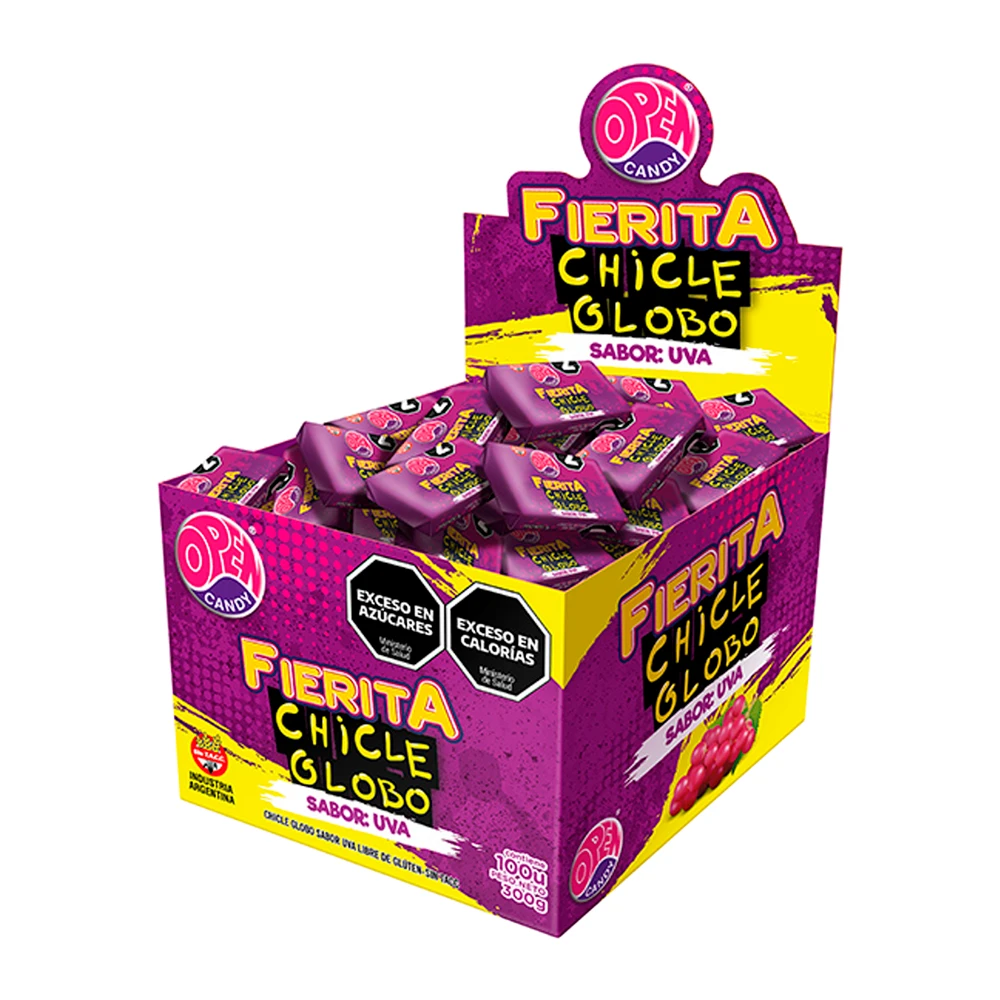 Chiclete Open Ferita Uva Caixa 300G