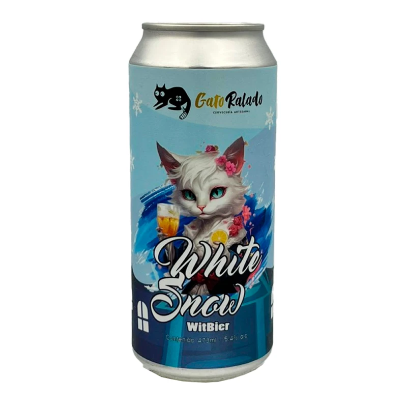 Cerveja Gato Ralado White Snow Witbier Lata 473Ml