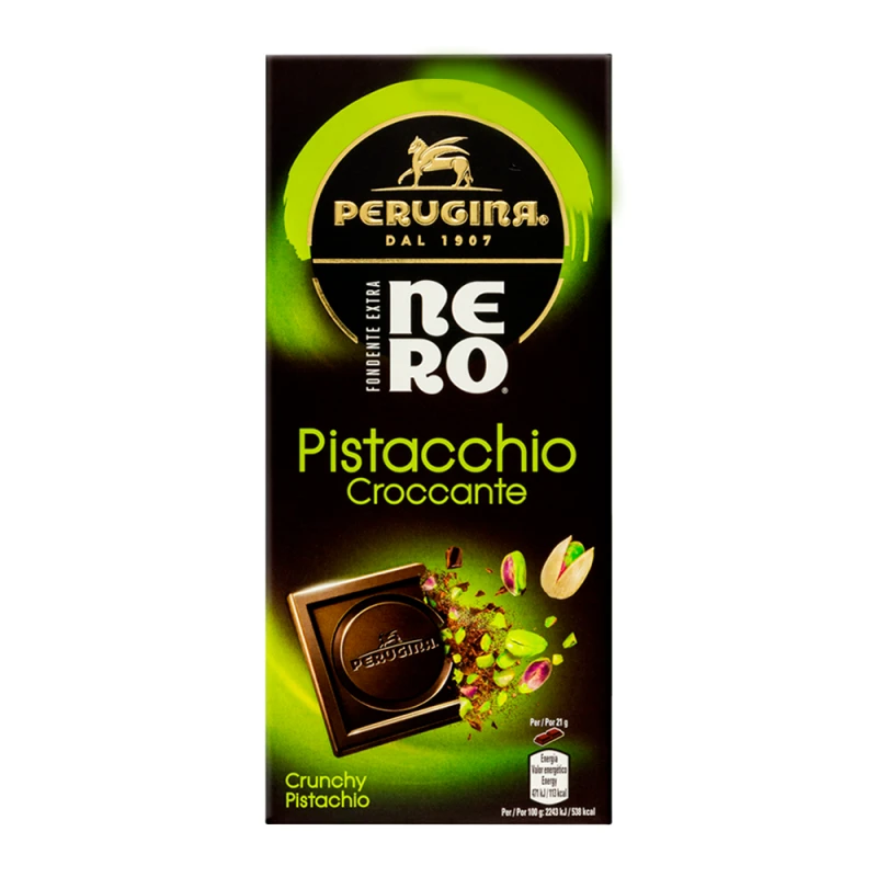 Barra Chocolate Perugina Amargo Com Pistache Crocante 48% 85G