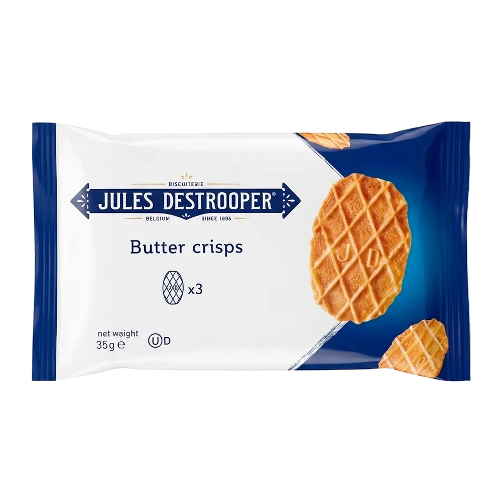 Biscoito Jules Destrooper Butter Waffles Crisps 35G