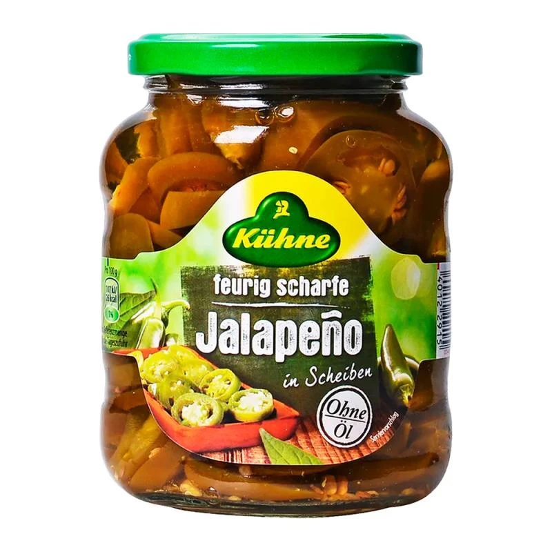 Pimenta Jalapeño Fatiada em Conserva Kuhne 330G