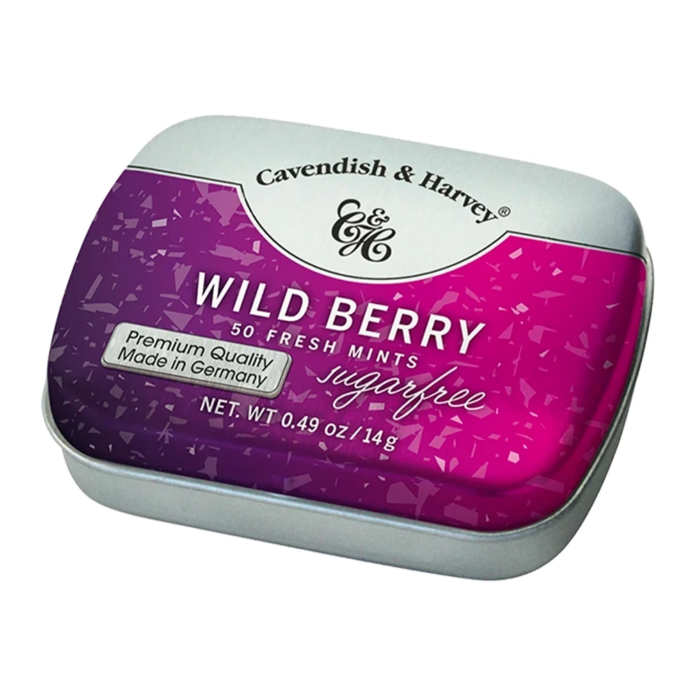 Bala Cavendish Wild Berry Sem Açúcar Lata 14G