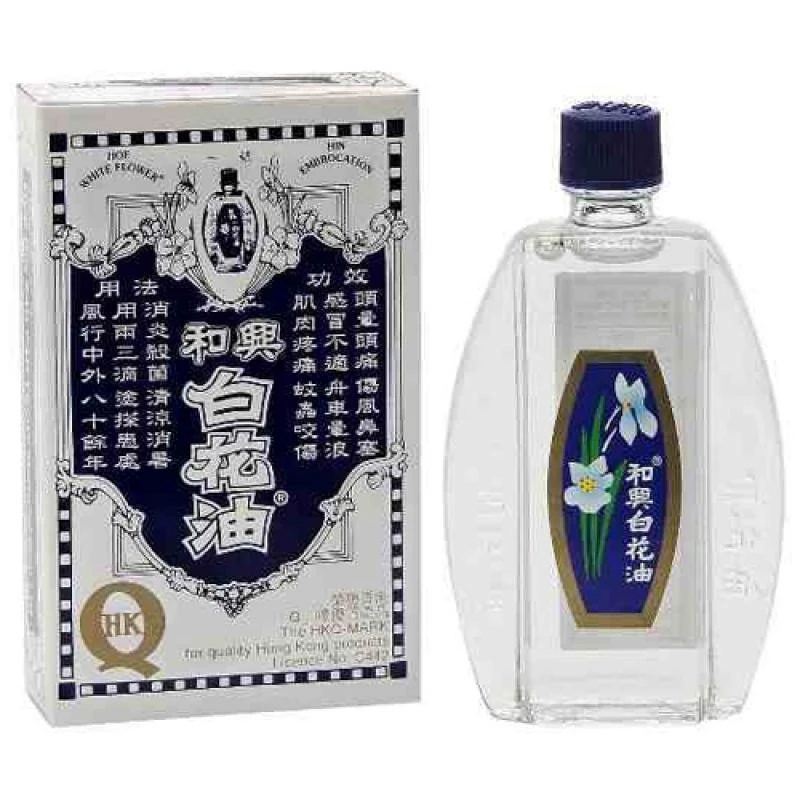 Óleo Chinês de Flores Brancas Para Dores 20Ml