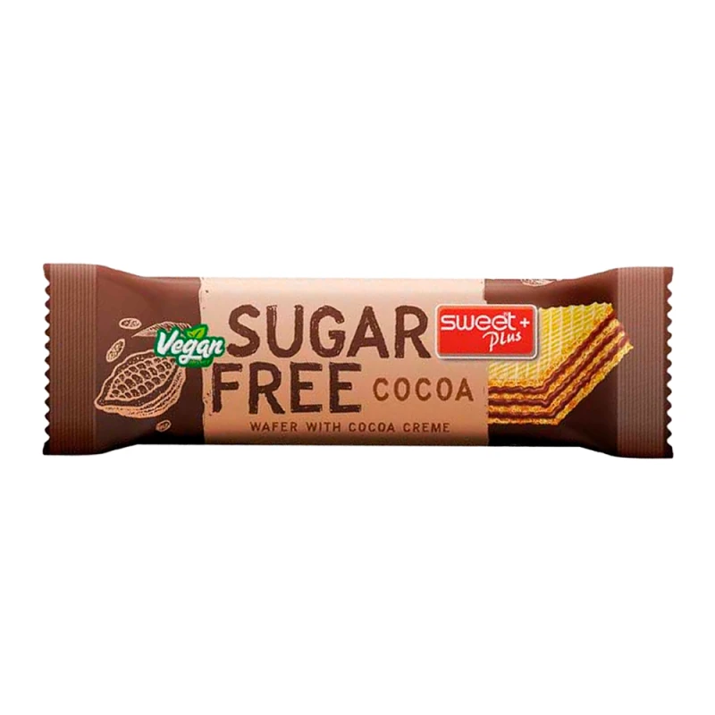 Biscoito Wafer Sweet Plus Cacao Vegano Sem Açúcar 24G