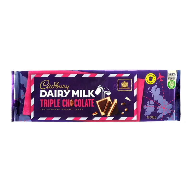 Barra de Chocolate Cadbury Ao Leite Chocolate Triplo 300G