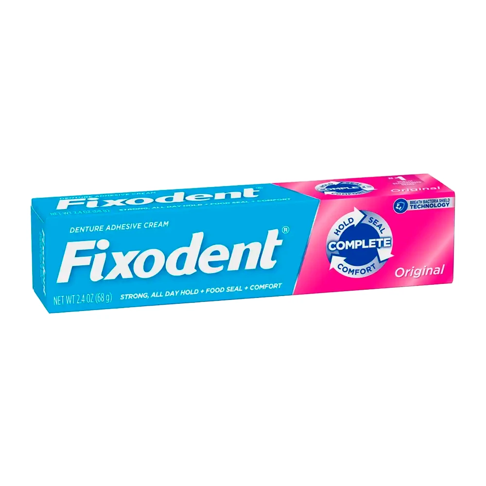 Creme Fixador de Prótese Dental Fixodent Original Caixa 2.4Oz 68G
