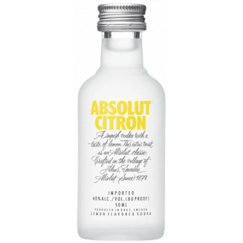 Vodka Absolut Citron Miniatura 50Ml