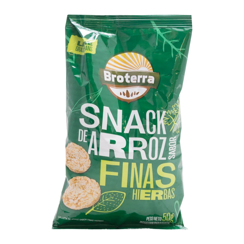 Snack de Arroz Broterra Ervas Finas Pacote 50G