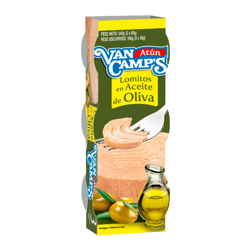 Atun Van Camps Em Azeite De Oliva Kit 3X80G